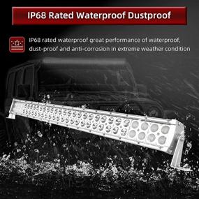 img 2 attached to 🚗 YITAMOTOR 32-Inch White Curved LED Light Bar: 180W Spot Flood Combo Off Road Lights with 12V Wiring Harness - Ideal for Pickup, Jeep, Car, Truck, Boat, ATV, Motorcycle
