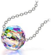 💎 ninasun fantastic world crystal necklaces for women, 925 sterling silver chain, gift for her in elegant jewelry box logo