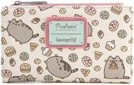 🍕 loungefly pusheen the cat snack pattern faux leather wallet logo