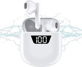 img 4 attached to Ultimate Wireless Earbuds: Bluetooth 5.0 Headphones with Charging Case, 3D Stereo Earpods Air Buds for Android/Samsung/iPhone, Deep Bass Touch Control & Auto Pairing