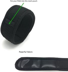 img 2 attached to 🔗 Регулируемый браслет на запястье с сетчатым карманом и липучкой для Fitbit ONE/Fitbit Flex 2 Fitbit ALTA/Alta HR/Activity Tracker/Garmin Fitness Band - от Wanty