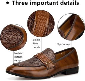 img 3 attached to Meijiana Brown Loafers Classic Wedding Men's Shoes