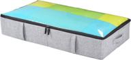 grey 1-pack under bed storage containers by storagelab - woven fabric with plastic structure, 33x17x6in логотип