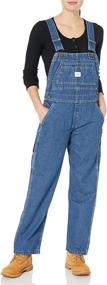 img 4 attached to 👖 Stylish and Trendy: Key Apparel Women's Enzyme Washed Denim Bib Overalls