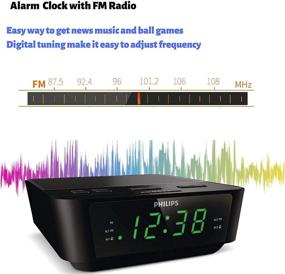 img 1 attached to ⏰ ЦИФРОВОЙ Радиобудильник PHILIPS для спальни с FM-радио, светодиодным дисплеем, удобной функцией повтора, таймером сна, запасным источником питания от батареек (батарейки продаются отдельно)