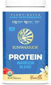 img 4 attached to 🌱 Sunwarrior Warrior Blend: Premium Organic Vegan Plant Protein Powder with BCAAs and Pea Protein - Dairy Free, Gluten Free, Sugar Free, Non-GMO, Keto Friendly - Fuel Your Body with Plant-Based Goodness