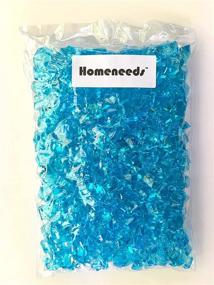 img 1 attached to Ice Rock Crystals Treasure Gems by Homeneeds Inc: Ideal Table Scatters, Vase Fillers, Event Decor, Wedding & Birthday Decoration Favor - Aqua Blue (1lb Bag)