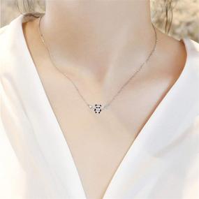 img 3 attached to ❤️ TRISHULA Cute Panda Heart Pendant Necklace - Forever Love Animals Series: Delicate Heart Jewelry Ideal Gift for Mothers, Daughters, and Wives