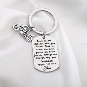 img 3 attached to Keychain Motorcycle Guardian Driver Silver