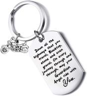 keychain motorcycle guardian driver silver logo