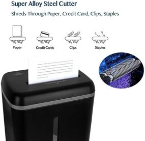 img 1 attached to 🔒 WOLVERINE SD9101: Ultra Quiet, High Security Level P-5 8-Sheet Super Micro Cut Shredder with Pullout Waste Bin