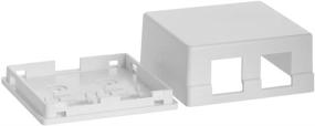 img 2 attached to 🔌 Cmple - 2 порта Keystone Jack Surface Mount Box: Удобное двухпортовое сетевое решение для RJ45 Cat5e/Cat6