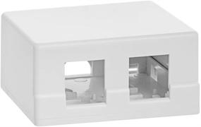 img 4 attached to 🔌 Cmple - 2 порта Keystone Jack Surface Mount Box: Удобное двухпортовое сетевое решение для RJ45 Cat5e/Cat6