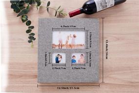 img 1 attached to 📸 Artmag Linen Photo Album 4x6: Holds 320 Vertical Photos, Perfect for Family Weddings & Anniversaries, Large Capacity Grey Fabric Album