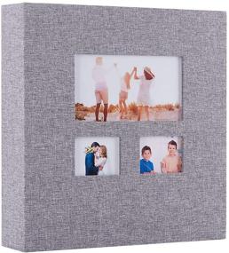 img 4 attached to 📸 Artmag Linen Photo Album 4x6: Holds 320 Vertical Photos, Perfect for Family Weddings & Anniversaries, Large Capacity Grey Fabric Album