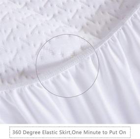 img 1 attached to 🛏️ Премиумный непромокаемый защитный чехол на кровать размером King с материалом 3D Air Fabric - оставайтесь прохладными и комфортными благодаря глубоким пружинным накладкам на матрас (глубина 18 дюймов)