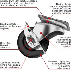 img 2 attached to 🔧 FactorDuty Swivel Caster Bearing Combo 12: High-Quality Performance for Smooth, Effortless Maneuverability.