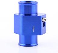 ℹ️ keenso universal water temperature joint pipe - aluminum sensor gauge radiator hose adapter, blue 26-40mm (32mm) logo