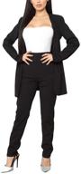 👩 aro lora women's 2 piece casual solid blazer and pant suit set: elegant and comfortable outfit for any occasion logo