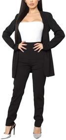 img 3 attached to 👩 Aro Lora Women's 2 Piece Casual Solid Blazer and Pant Suit Set: Elegant and Comfortable Outfit for Any Occasion