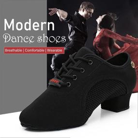 img 3 attached to JUODVMP Modern Ballroom Sneakers NJB 5CM MD Sports & Fitness for Other Sports