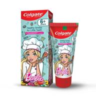 colgate kids barbie red toothpaste logo