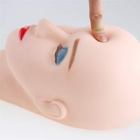 img 2 attached to 💆 Foraineam 2-Pack Rubber Cosmetology Mannequin Dolls: Ideal for Eyelashes Makeup, Massage, and Practice Training Head