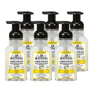 🍋 j.r. watkins foaming hand soap, lemon scented foam handsoap for bathroom or kitchen, made in the usa, cruelty-free, 9 fl oz (pack of 6) logo