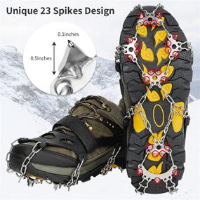 img 2 attached to 🏔️ MIRACOL Ice Cleats: 23 Stainless Steel Spikes for Unmatched Traction – Perfect for Hiking, Walking, Jogging, and Mountaineering