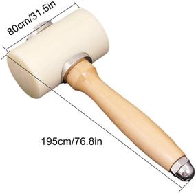 img 1 attached to 🔨 Premium Leather Carving Hammer Mallet: CJRSLRB Leather Maul with Wooden Handle - Perfect Leathercraft Tool for DIY Leather Work (T-Head)