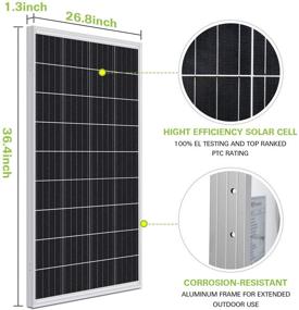 img 3 attached to 🔆 WEIZE 100 Watt 12 Volt Solar Panel: Superior Efficiency for Home, Camping, Boat, Caravan, RV, and Off-Grid"