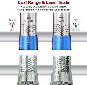 img 2 attached to 🔧 Профессиональный ключ динамометрический BULLTOOLS 1/4 дюйма с двухсторонним щелчком - достигайте точного момента 20-200 дюйм-фунтов / 2.26-22.6 Нм с высокой точностью на 90 зубьях и удобной застежкой.