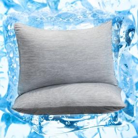 img 4 attached to 🌬️ Marchpower Cooling Pillowcases - Japanese Arc-Chill Q-Max &gt; 0.4 Cool Fiber Pillow Cases for Hot Sleepers, Anti-Static Breathable Cooling Pillow Cover with Hidden Zipper - Queen Size, 20&#34;X 30&#34; in Gray