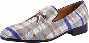 img 3 attached to 🦋 Stylish Butterfly Wedding Loafer Leather Shoes for Men at ELANROMAN: Loafers & Slip-Ons Collection