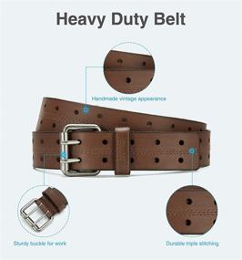 img 2 attached to 👔 Chaoren Casual Double Leather Belts for Men - Stylish Accessories