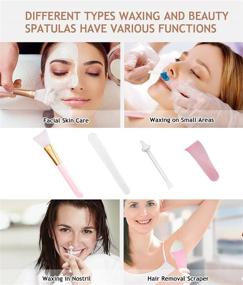 img 1 attached to 💆 Effortless Hair Removal and Beauty Makeup: TCJJ 15PCS Non-stick Reusable Wax Spatulas and Applicators