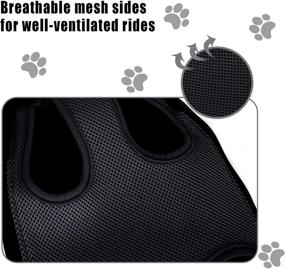 img 2 attached to 🐾 Versatile and Secure Dog Backpack for Small Dogs: 5-10 lbs, Legs Out Dog Carrier with Wide Straps, Shoulder Pads, and Hands-Free Design - Perfect for Walking, Biking, and Motorcycle Rides in Black