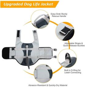 img 1 attached to 🐶 AOFITEE Dog Life Jacket – Adjustable Pet Safety Vest with Rescue Handle for Small, Medium, and Large Dogs – Lifesaver Ripstop Pet Life Preserver