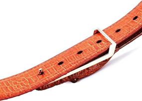 img 1 attached to 🐊 Alligator Cowhide Crocodile Buckle Belts: Stylish Men's Accessories and Belts