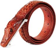 🐊 alligator cowhide crocodile buckle belts: stylish men's accessories and belts logo