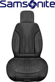 img 3 attached to 🚗 Samsonite Sport Design Car Seat Cover & Protector - Adds Luxury & Comfort, Front Storage Pocket, Universal Fit 22” W x 58” H, Non-Slip Backing, Side Airbag Compatible