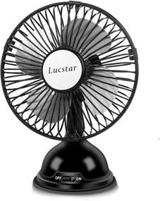 img 4 attached to Lucstar Retro Desk Fan: USB Powered, Small 4 Inch Quiet Personal Fan for Office/Home/Desktop/Laptop – Portable, Powerful, Elegant Vintage Cooler (Black)