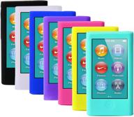 📱 coloryourlife 7-pack soft silicone gel skins cases covers for new ipod nano 8th 7th gen with screen protector - retail packaging logo