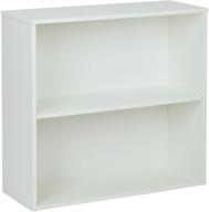 📚 prado 2 shelf bookcase by osp home furnishings: sleek white laminate finish for organized storage logo