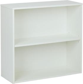 img 1 attached to 📚 Prado 2 Shelf Bookcase by OSP Home Furnishings: Sleek White Laminate Finish for Organized Storage