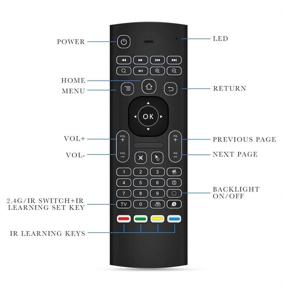 img 3 attached to Enhanced MX3 Backlit Remote Control 2.4 G Mini Wireless Infrared Air Remote Mouse - Google Android Smart TV Box IPTV HTPC Mini PC Windows iOS MAC Compatible