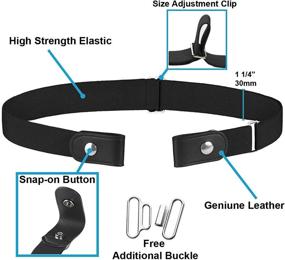 img 3 attached to Elastic Stretch Buckle Invisible Women's Belts - Comfortable Accessories for Enhanced Comfort