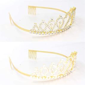 img 1 attached to 👑 Rhinestone Tiara Set for Children's Party Supplies - Bitches Sash Event & Party Essentials