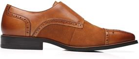 img 2 attached to 👞 Stylish and Sophisticated: Milano Leather Suede Double Loafer Men's Shoes