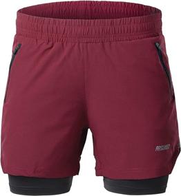 img 3 attached to 🩳 ARSUXEO Men's 2-in-1 Active Running Shorts with Twin Zipper Pockets B191